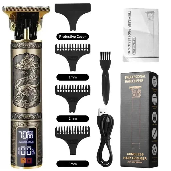 Electric Hair Trimmer for Men with Adjustable Blade and Cordless Design